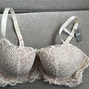 Lace Floral Bra with Adjustable Straps